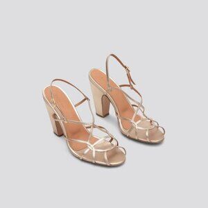 Rachel Comey Cleo Heel Sandal in Gold / Size 9 / Pre-owned worn twice